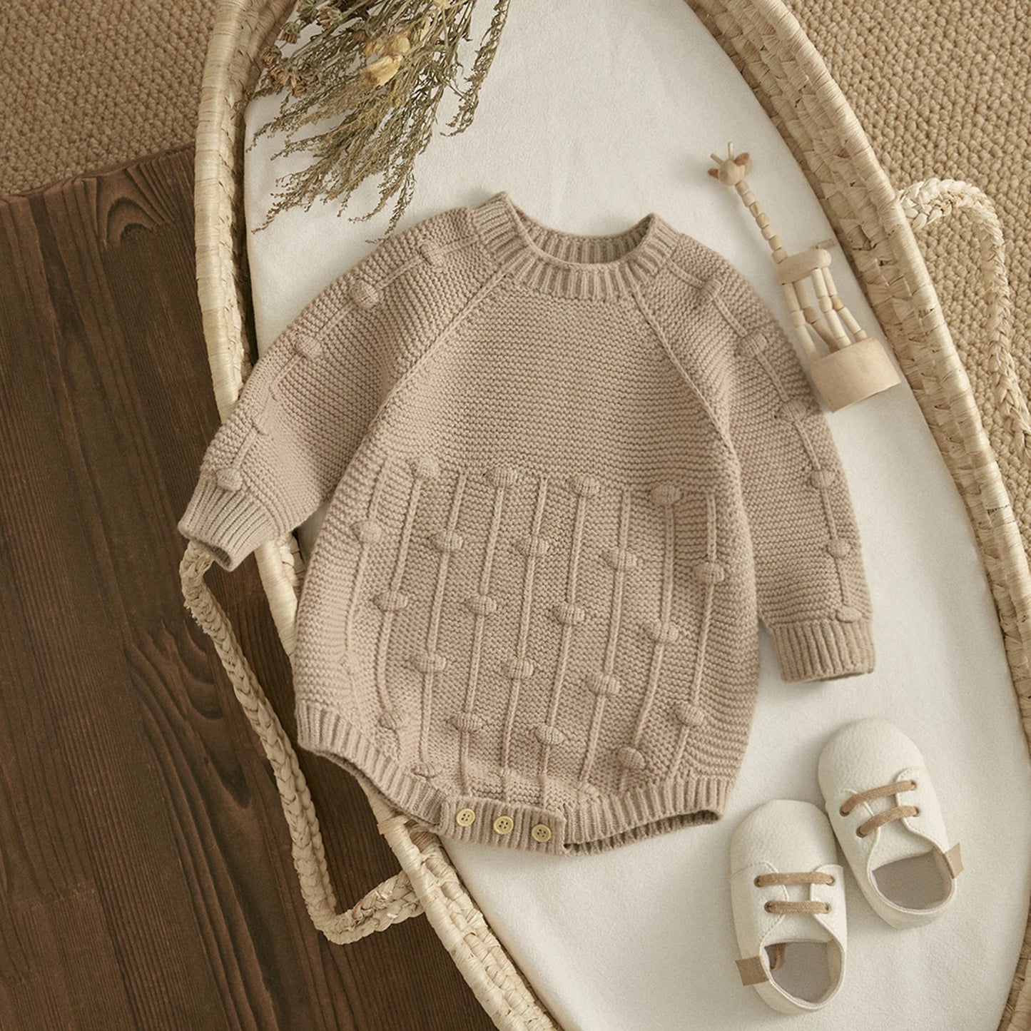 Textured Knit Onesie