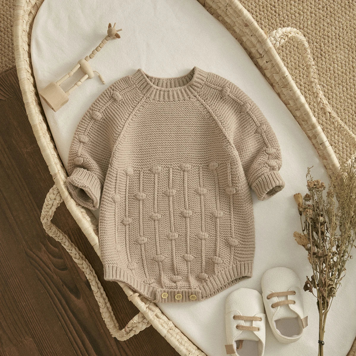 Textured Knit Onesie